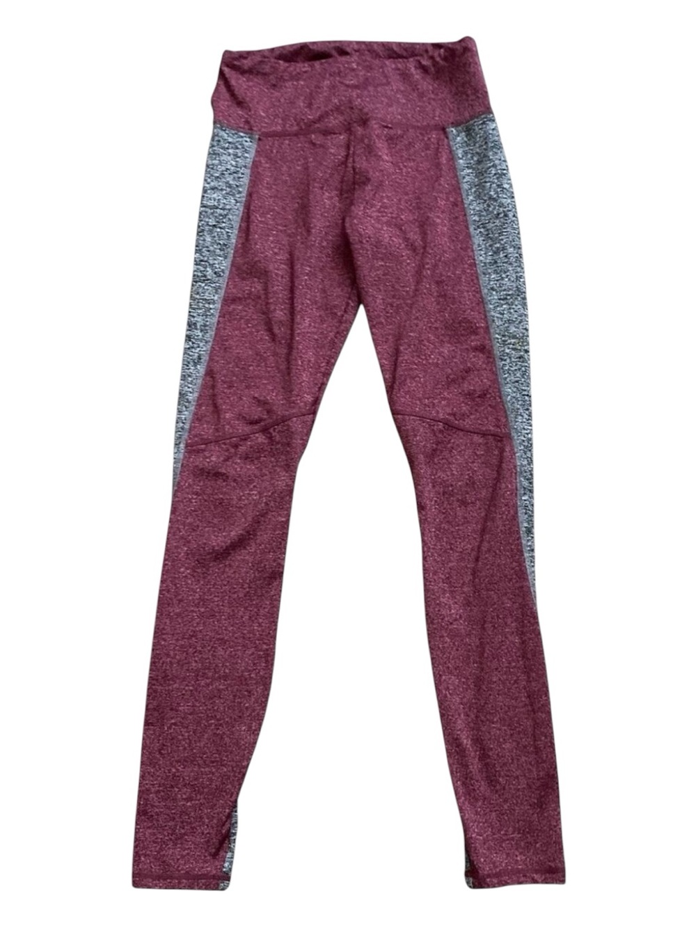Cotton On Leggings Womens XS Burgundy Gray Colorblock Yoga Workout Pants